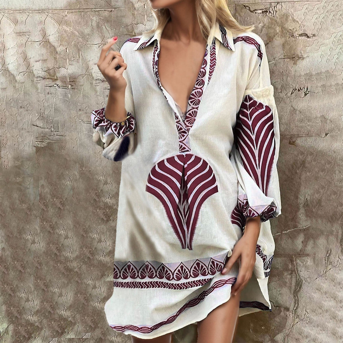 Women's Cotton Linen T-Shirt Dress
