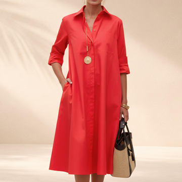 Riviera Flowy A-Line Shirt Dress