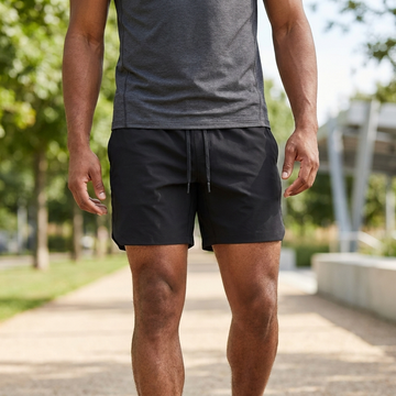 Men’s Performance Woven Athletic Shorts with Adjustable Waist and Pockets