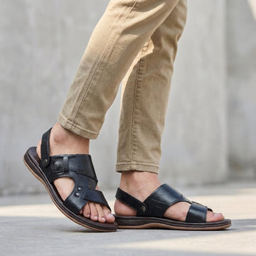 Men’s Open-Toe Sandals with Adjustable Strap and Cushioned Sole
