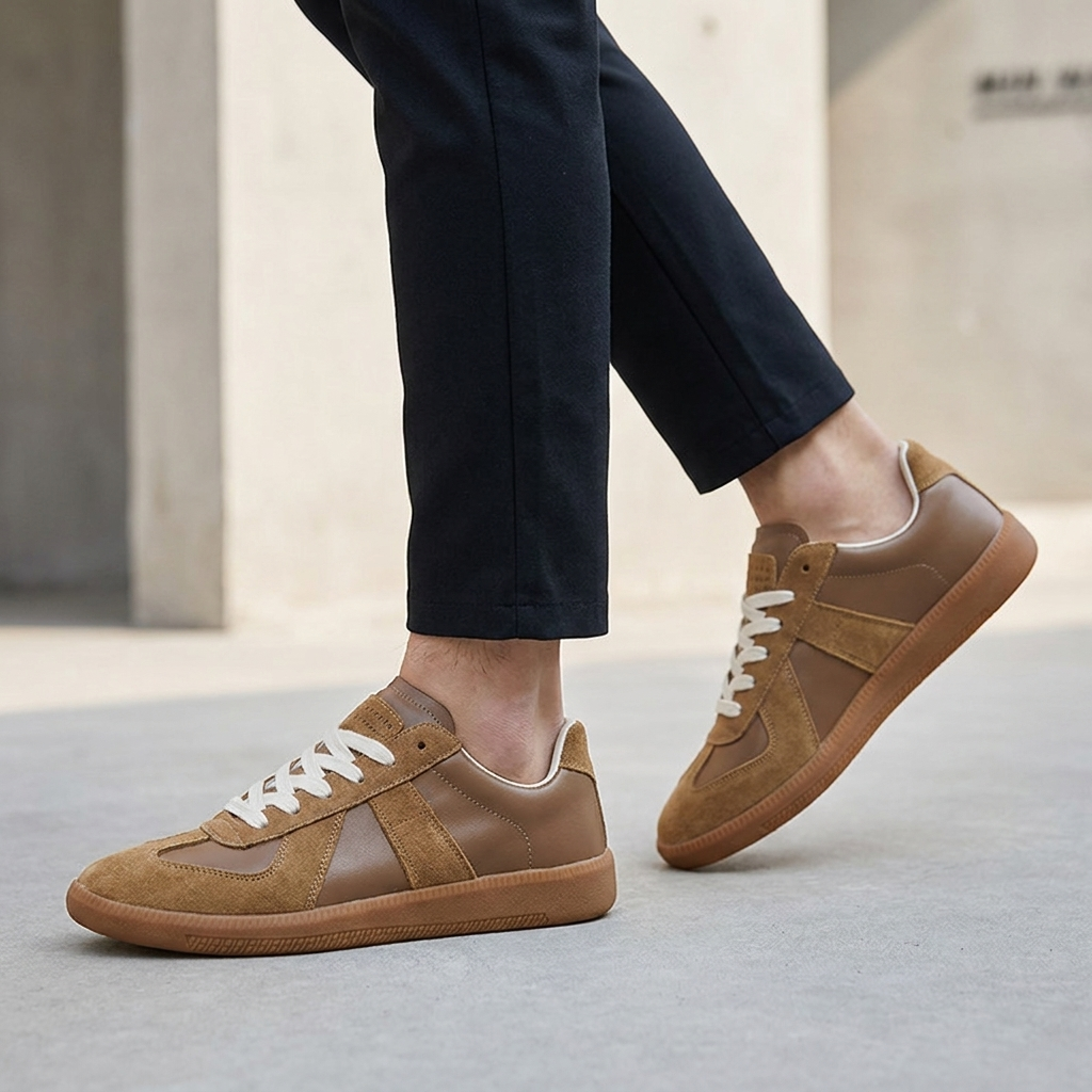 Low-Top Skate Sneakers with Gum Sole