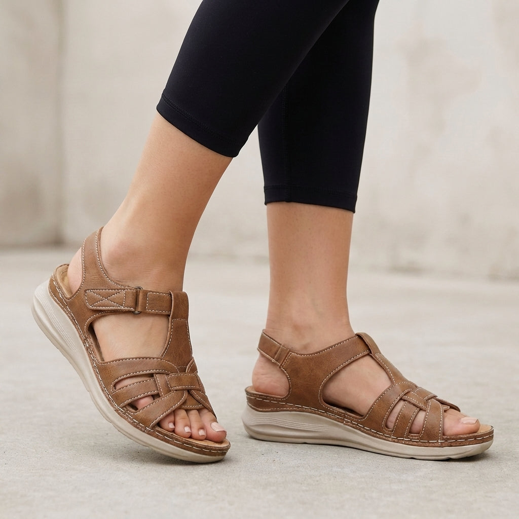 Orthopedic T-Strap Sandals with Cushioned Support