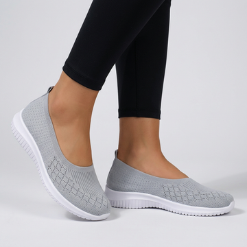 Geometric Knit Orthopedic Slip-Ons with Comfort Fit Silhouette