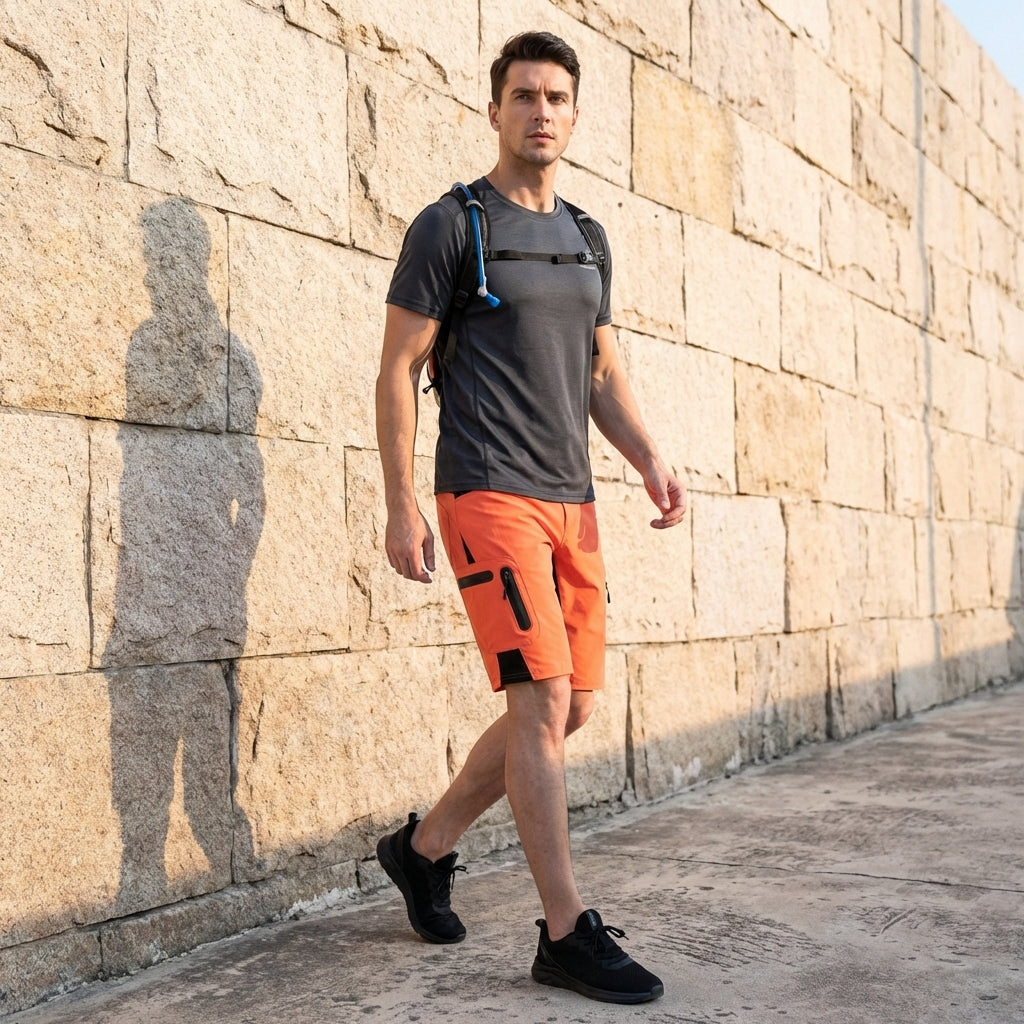 Marshal Relaxed-Fit Knee-Length Outdoor Shorts with Functional Pockets and Adjustable Waist