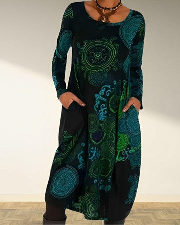Artisan Print Relaxed Maxi Dress