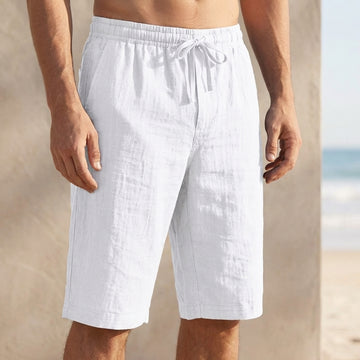 Relaxed Knee-Length Chino Shorts with Drawstring Waist for Vacation