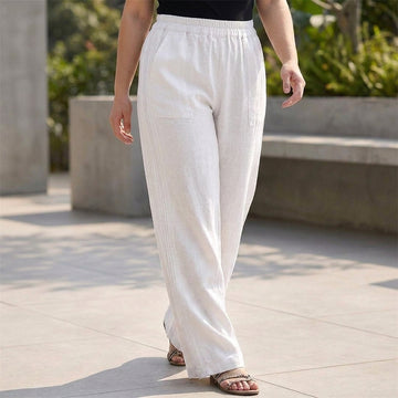 Elevated High-Waist Wide-Leg Pants with Pintuck Accents